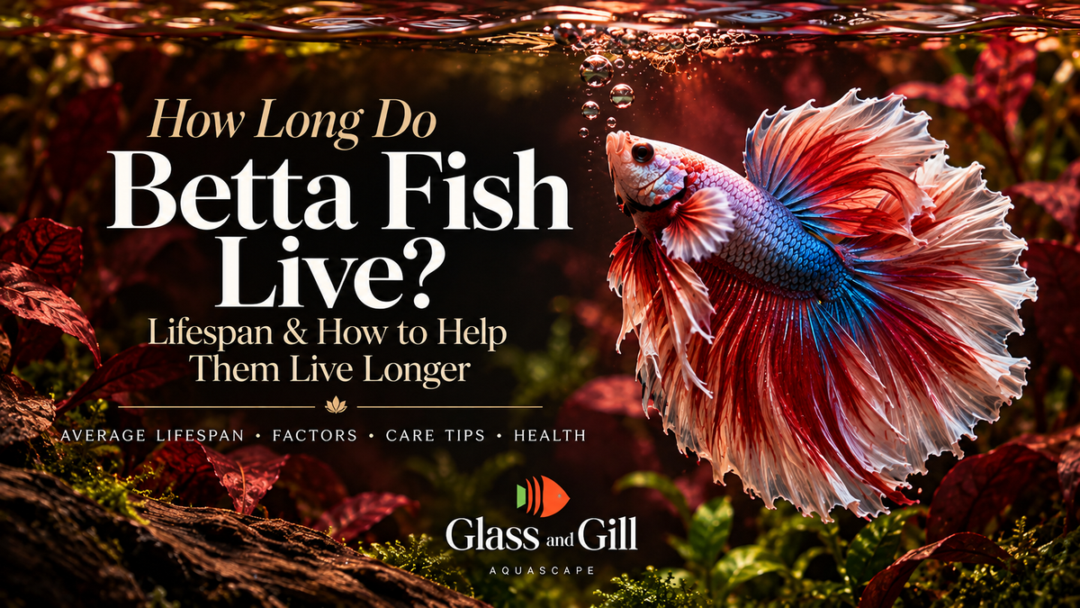 Healthy Betta fish in a stable aquarium representing lifespan and long-term care