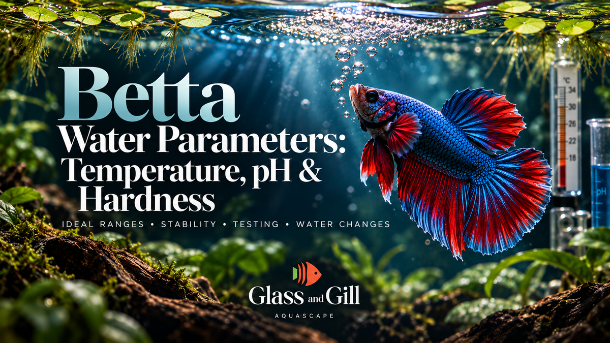 Betta fish water parameter guide covering temperature pH and hardness