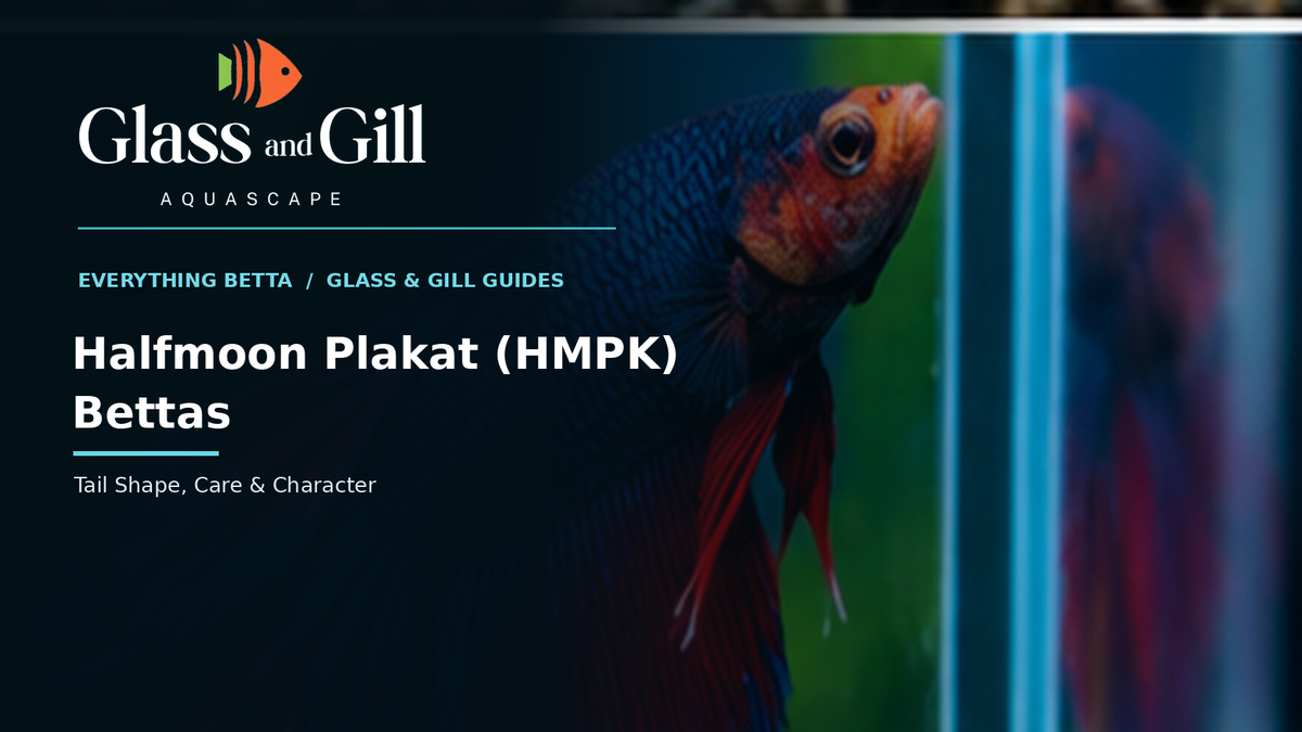 Halfmoon Plakat Betta swimming in planted aquarium — Glass & Gill care guide