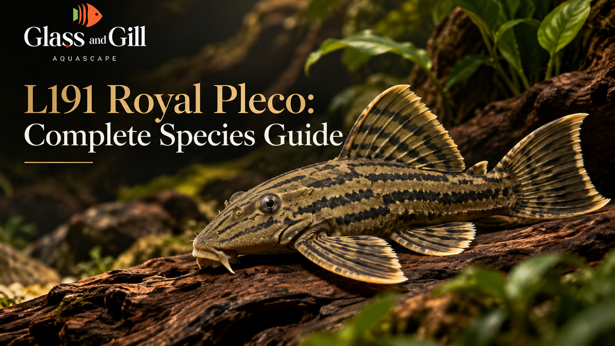 Editorial illustration for the L191 Royal Pleco guide; not a specimen identification photograph.