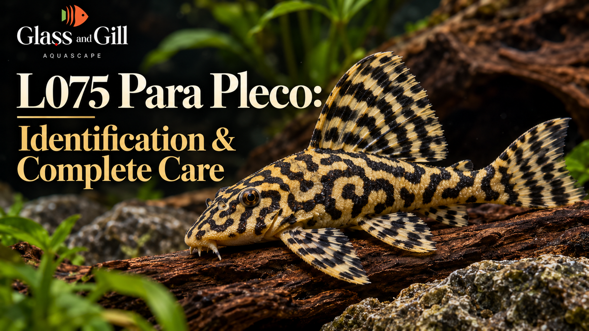 Illustrated L075 Para Pleco for Glass and Gill care and identification article.