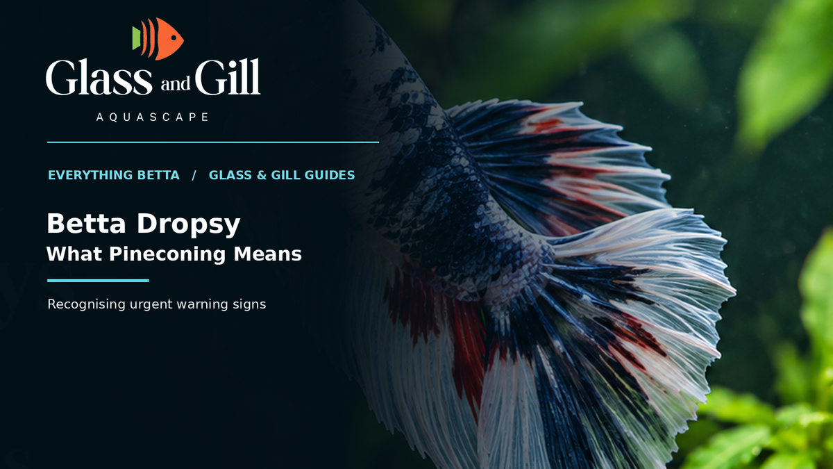 Marbled Betta fish illustration for a guide on dropsy and pineconing warning signs