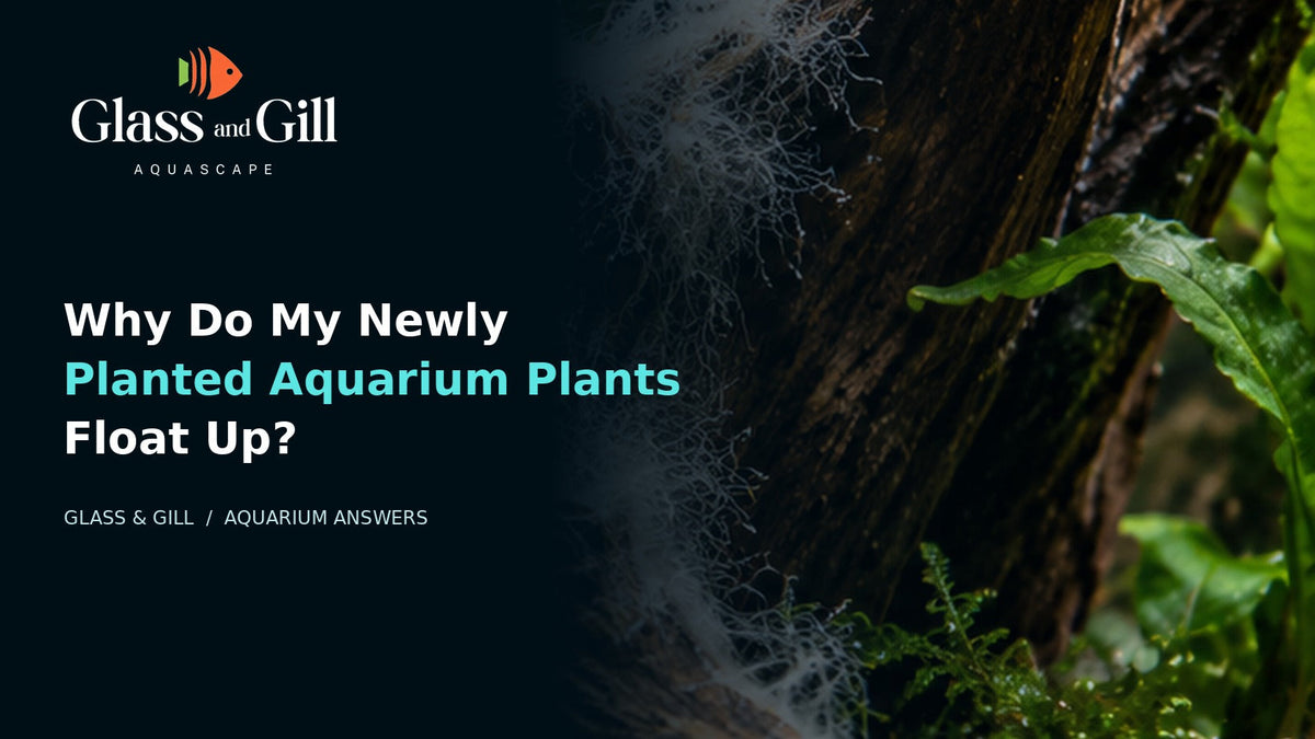 Driftwood and plants in planted aquarium