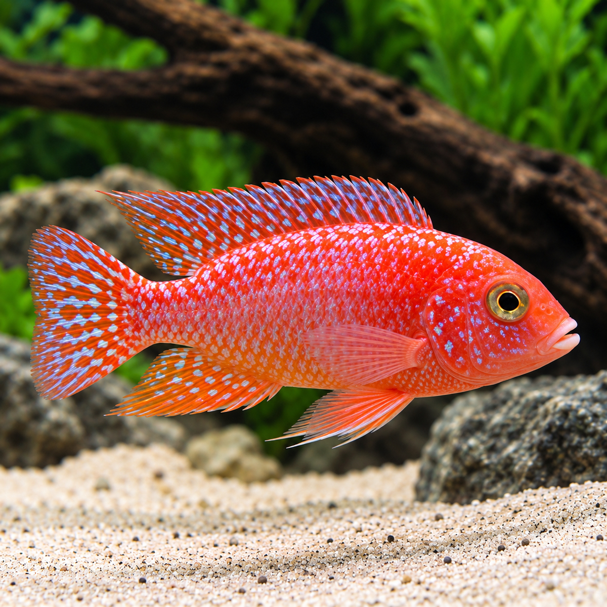 Strawberry Peacock Cichlid