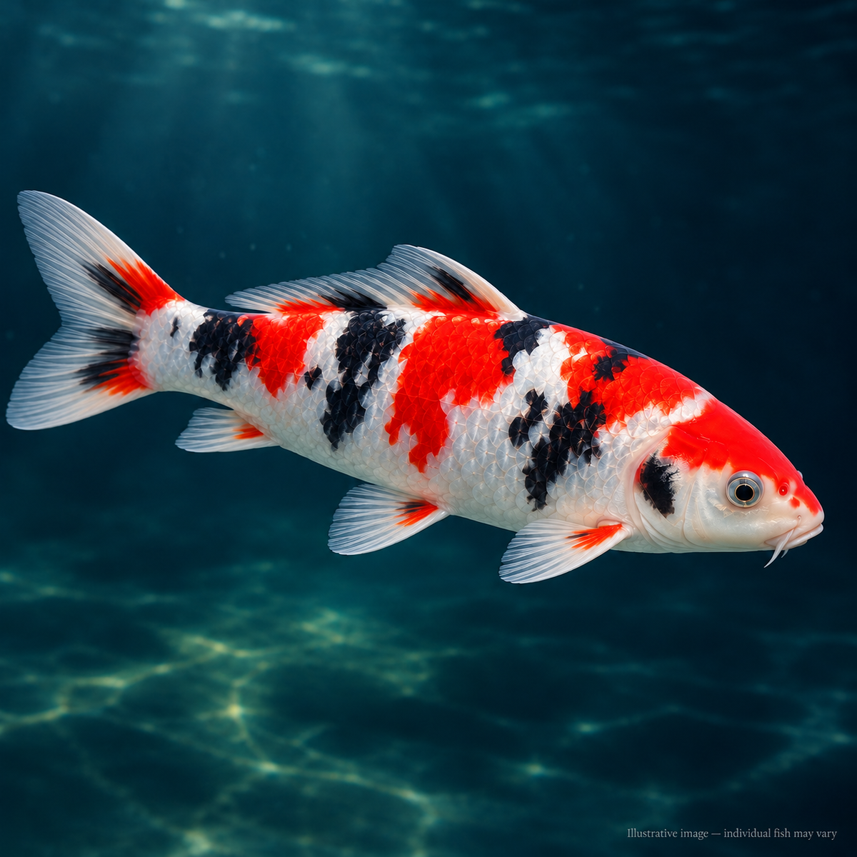 NND Gosanke mixed Nisai — AI illustrative image; actual fish may vary