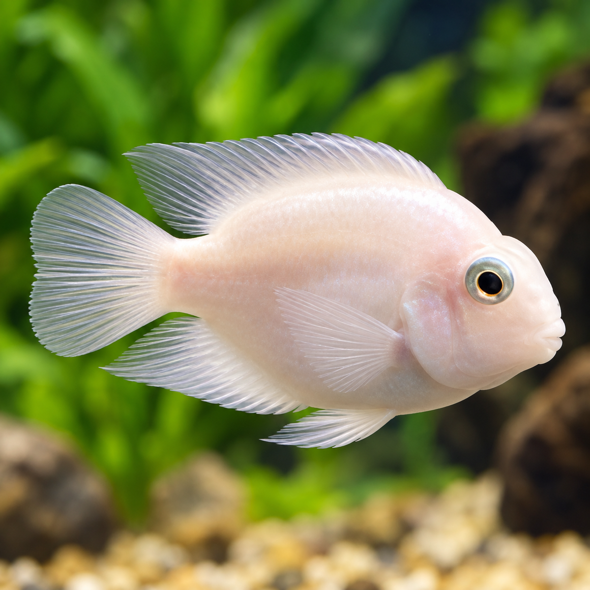 Platinum Parrot Cichlid
